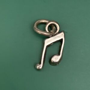 .925 Music Notes Sterling Silver Jewelry Charm #band